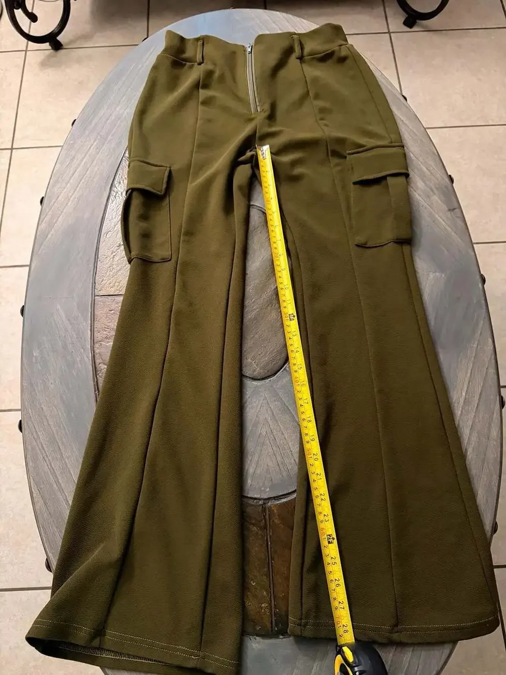 Fashion Nova Be About It Flare Cargo Pants in Olive